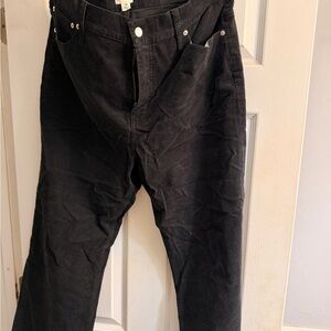 J. Crew Corduroy Trousers in Deep Black